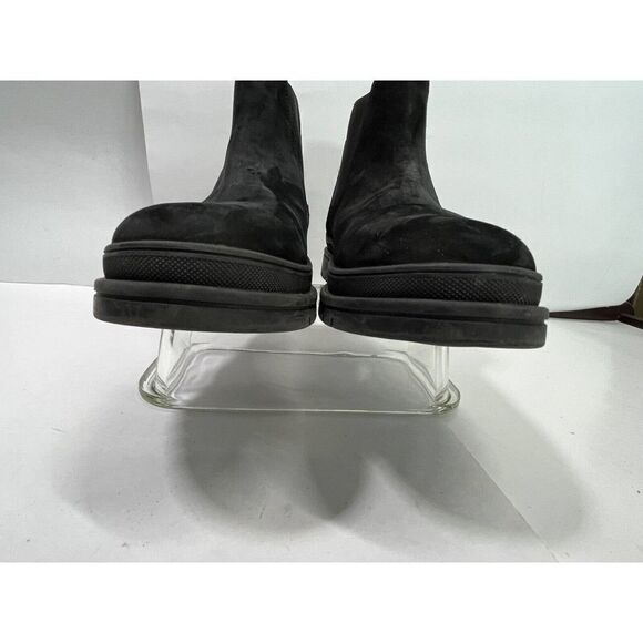 Aldo Men's Size 10 Black Chelsea Lug Boots Water Resistant Pull On Suede Like - Picture 3 of 13